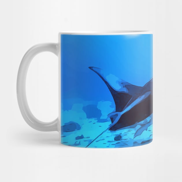 Manta ray in Bora Bora by WelshDesigns